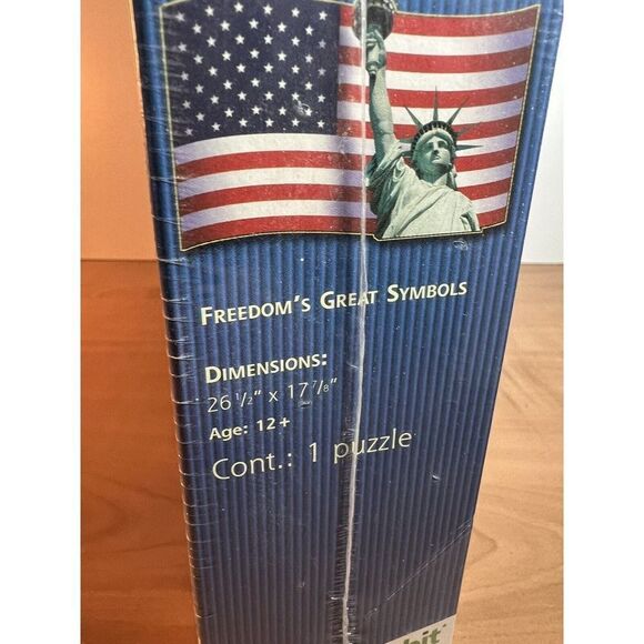 Wrebbit Statue of Liberty American Flag Shaped Puzzle  Perfalock - Picture 3 of 6